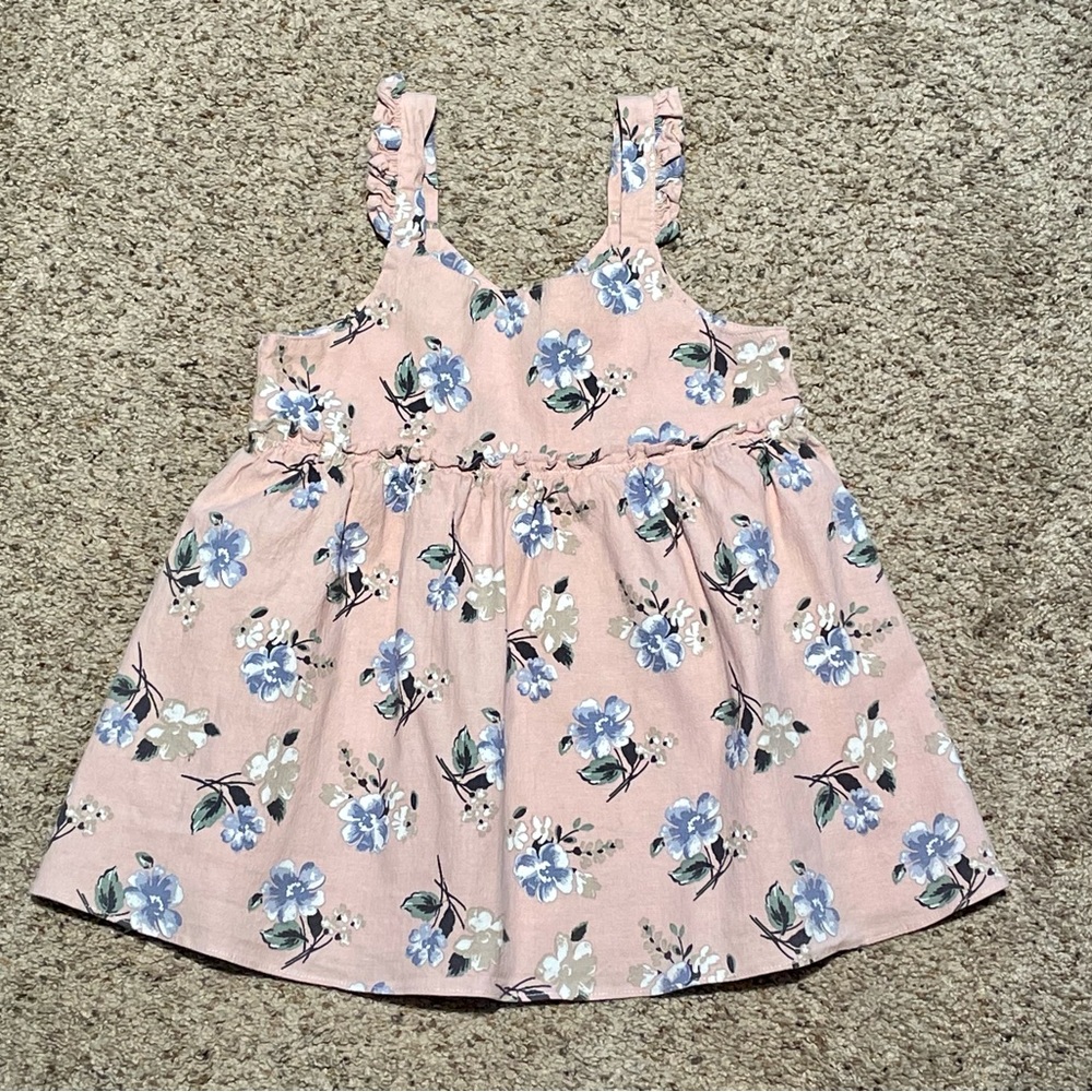 M.L. Kids | Girls Floral Flounce Tank | Size 6 | NWOT